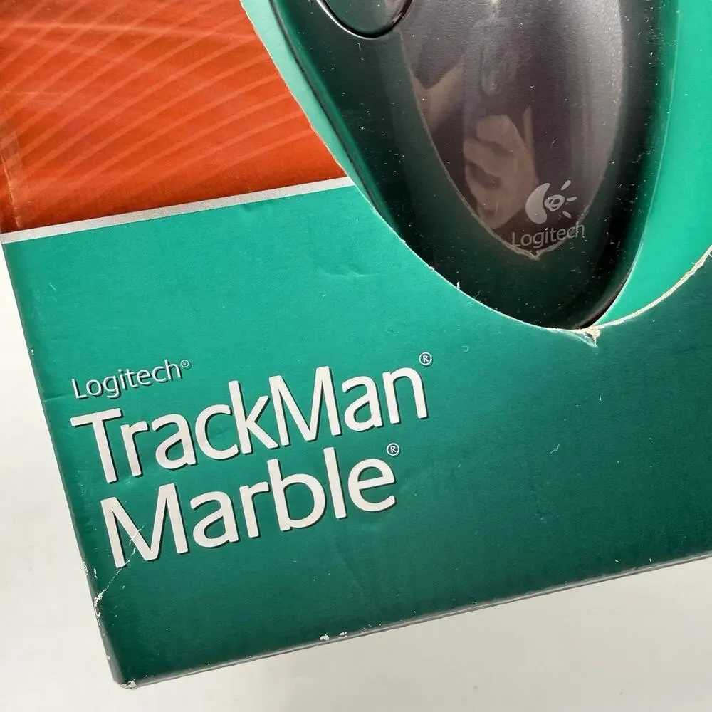 Logitech TrackMan Marble Trackball Mouse 910-000806 Wired USB PS/2 New Sealed